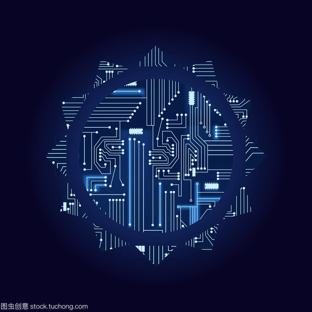 太阳符号与电子线路