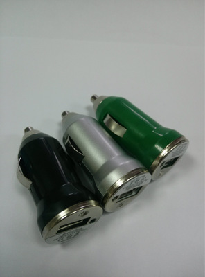 【车载USB 充电器 彩色迷你USB 车充 子弹头车充 车载迷你充电器】价格,厂家,图片,车载逆变器/车载电源,深圳市升骏达电子科技-
